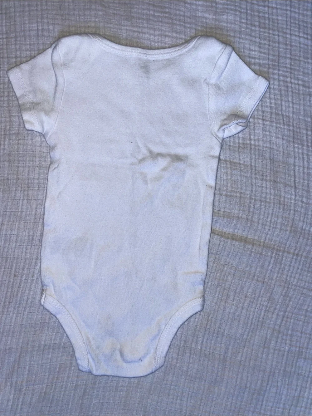 Little Wonders White One-Piece Bodysuit with Purple Lettering